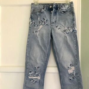 TOPSHOP Embroidered Jeans